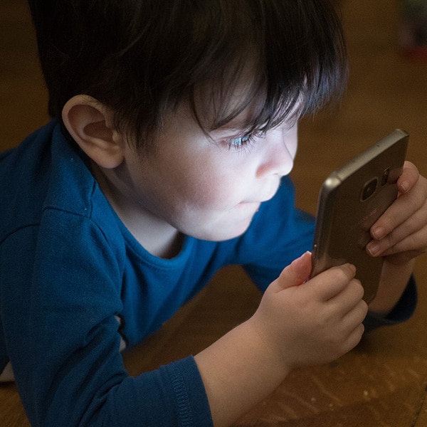 Boy with mobile phone