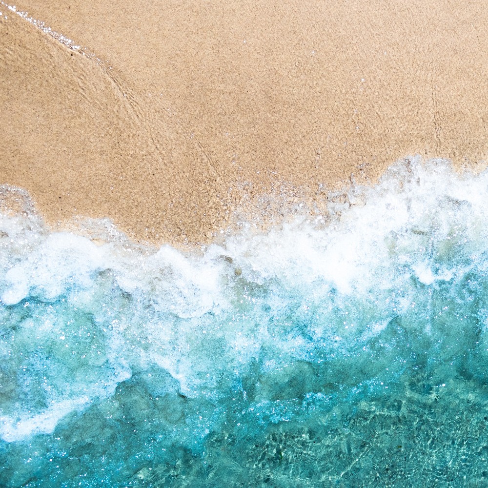 waves crashing on a beach